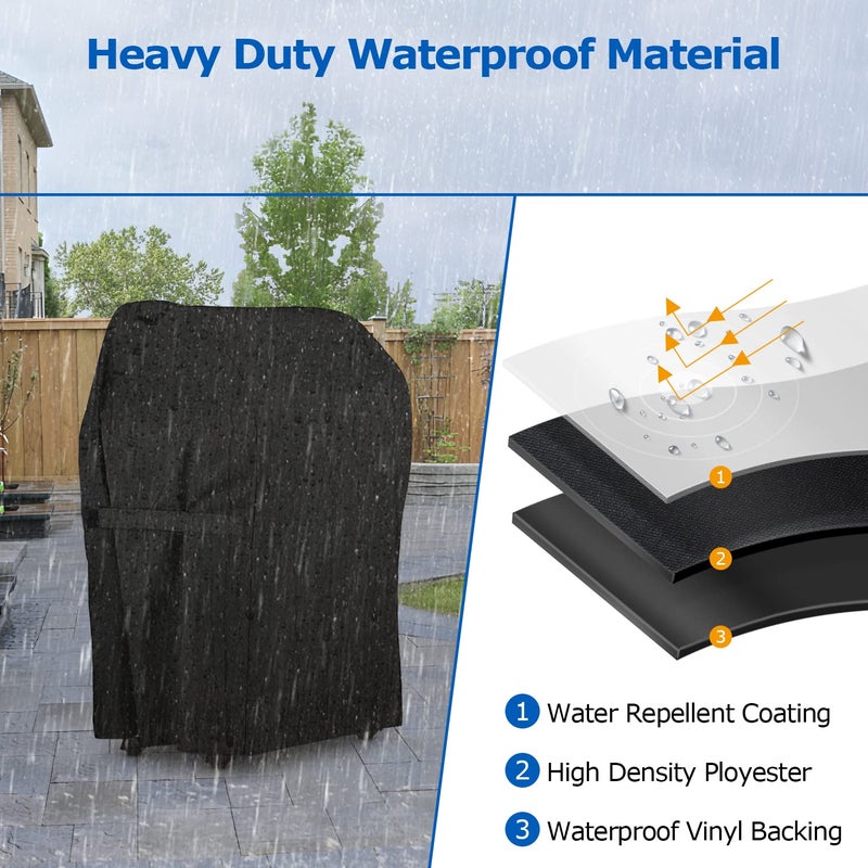 SunPatio 2 Burner Grill Cover 30 Inch, Heavy Duty Waterproof Small BBQ Cover Compatible for Weber Spirit 210 Series, Charbroil, Kenmore Grills, Compared to Weber 7105 (Not Fit for Spirit II E-210) - Image 4